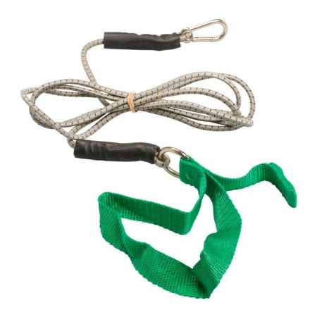 CanDo® Bungee Exercise Cord With Attachments, 7' Cord, Green